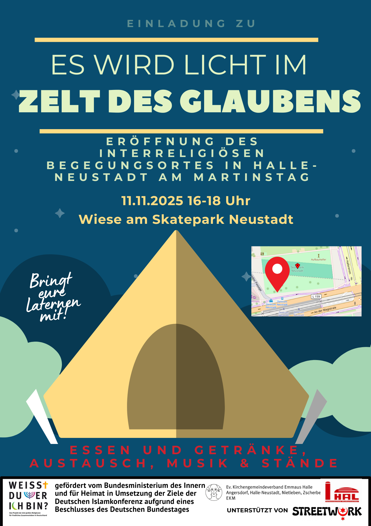 Zelt des Glaubens Eröffnung mit Logos